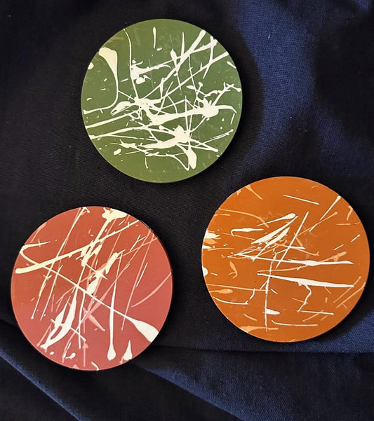 Splatter coaster set
