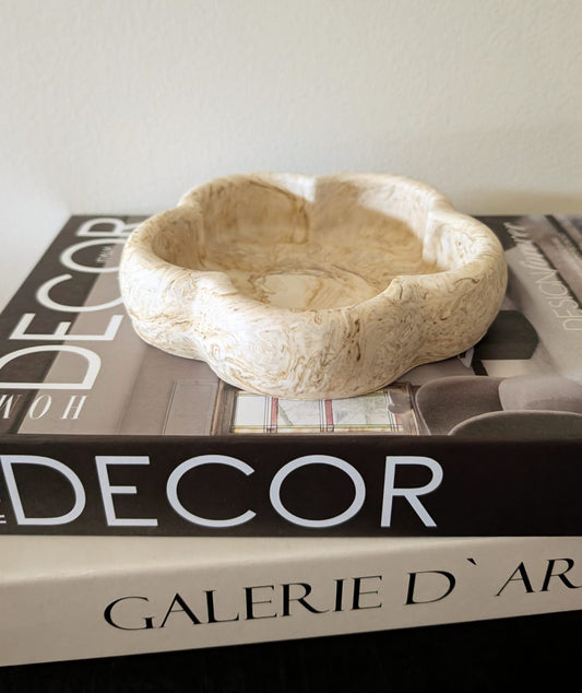 Marble petal dish